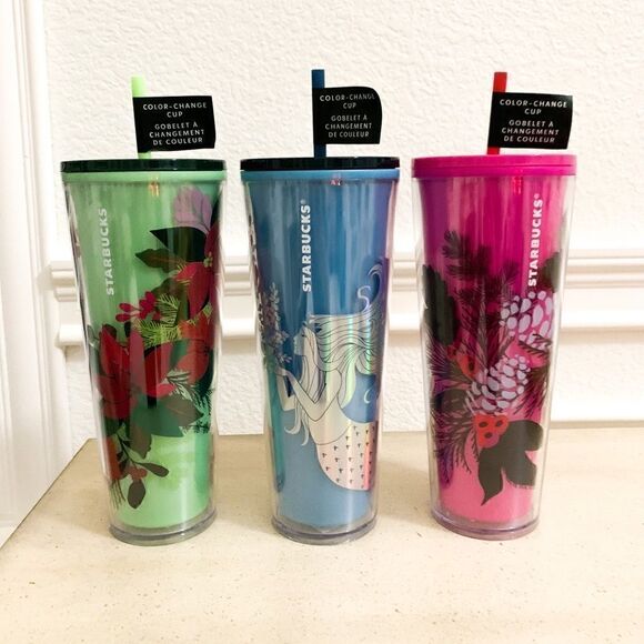 3~Starbucks 2021 Holiday Color Changing Tumbler 24oz - Picture 1 of 2